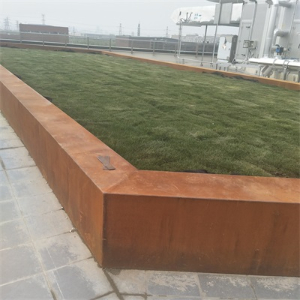 雷鸣镇耐候钢花池围边
